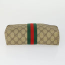 GUCCI GG Supreme Web Sherry Line Umhängetasche PVC 5er Set Beige Rot Auth BA10584-10