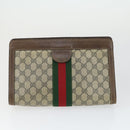 GUCCI GG Supreme Web Sherry Line Umhängetasche PVC 5er Set Beige Rot Auth BA10584-12