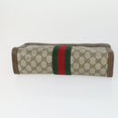 GUCCI GG Supreme Web Sherry Line Umhängetasche PVC 5er Set Beige Rot Auth BA10584-15