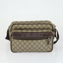 GUCCI GG Supreme Web Sherry Line Umhängetasche PVC 5er Set Beige Rot Auth BA10584-17