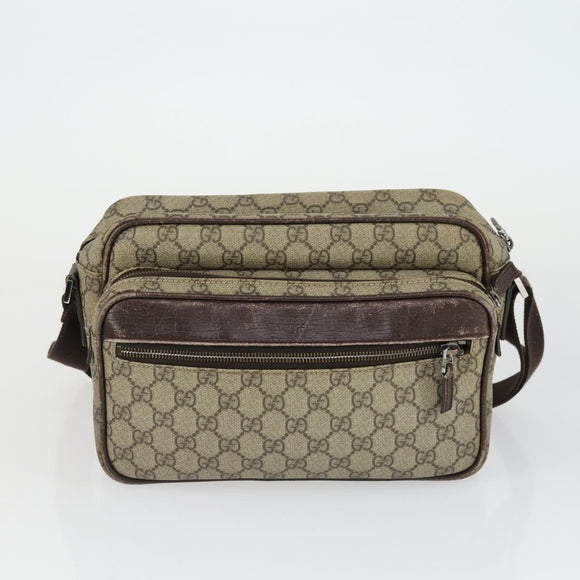 GUCCI GG Supreme Web Sherry Line Umhängetasche PVC 5er Set Beige Rot Auth BA10584