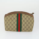 GUCCI GG Supreme Web Sherry Line Umhängetasche PVC 5er Set Beige Rot Auth BA10584-8
