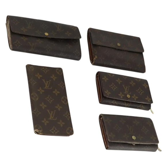 LOUIS VUITTON Monogram Wallet 5 Set LV Auth BA10587