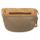 GUCCI Micro GG Supreme Web Sherry Line Bag PVC Beige 001 115 0918 Auth BA10601-13