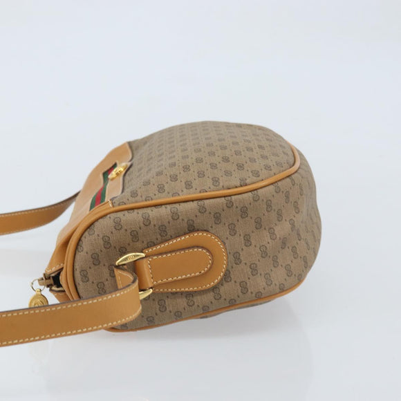 GUCCI Micro GG Supreme Web Sherry Line Bag PVC Beige 001 115 0918 Auth BA10601