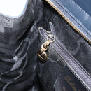 Salvatore Ferragamo Vara Ribbon Shoulder Bag Leather Navy Gold Auth BA10602-20