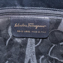 Salvatore Ferragamo Gancini Shoulder Bag Leather Black Gold Auth BA10603-14