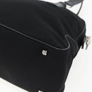 Salvatore Ferragamo Handtas Nylon Zwart Zilver Auth BA10606-15