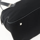 Salvatore Ferragamo Handtas Nylon Zwart Zilver Auth BA10606-16