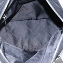Salvatore Ferragamo Handtas Nylon Zwart Zilver Auth BA10606-11