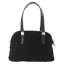 Salvatore Ferragamo Handtas Nylon Zwart Zilver Auth BA10606-2