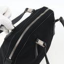 Salvatore Ferragamo Handtas Nylon Zwart Zilver Auth BA10606-6