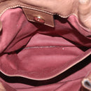 Chloe Victoria Hand Bag Leather 2way Brown Gold Auth BA10608-22