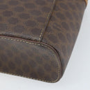 CELINE Macadam Canvas Hand Bag PVC Leather Brown Gold Auth BA10609-12