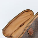 CELINE Macadam Canvas Hand Bag PVC Leather Brown Gold Auth BA10609-16