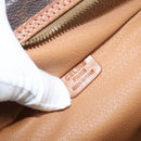 CELINE Macadam Canvas Hand Bag PVC Leather Brown Gold Auth BA10609-17