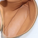 CELINE Macadam Canvas Hand Bag PVC Leather Brown Gold Auth BA10609-18