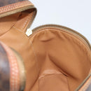 CELINE Macadam Canvas Hand Bag PVC Leather Brown Gold Auth BA10609-19