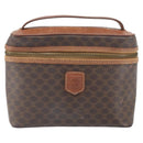 CELINE Macadam Canvas Hand Bag PVC Leather Brown Gold Auth BA10609-2
