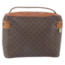 CELINE Macadam Canvas Hand Bag PVC Leather Brown Gold Auth BA10609-3