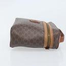 CELINE Macadam Canvas Hand Bag PVC Leather Brown Gold Auth BA10609-4