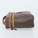 CELINE Macadam Canvas Hand Bag PVC Leather Brown Gold Auth BA10609-5