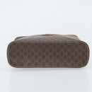 CELINE Macadam Canvas Hand Bag PVC Leather Brown Gold Auth BA10609-9