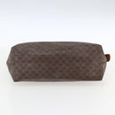 CELINE Macadam Canvas Clutch Bag PVC Leather Brown Gold Auth BA10610-7