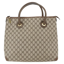 GUCCI GG Supreme Tote Bag PVC Beige Gold 02 39 4947 Auth BA10611 - 0