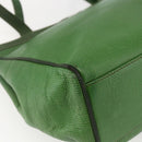Salvatore Ferragamo Tote Bag Leather Green Gold Auth BA10613-11