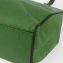 Salvatore Ferragamo Tote Bag Leather Green Gold Auth BA10613-12