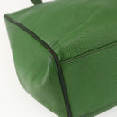 Salvatore Ferragamo Tote Bag Leather Green Gold Auth BA10613-13