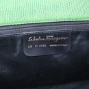 Salvatore Ferragamo Tote Bag Leather Green Gold Auth BA10613-14