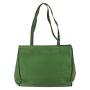 Salvatore Ferragamo Tote Bag Leather Green Gold Auth BA10613-3