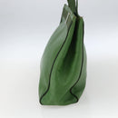 Salvatore Ferragamo Tote Bag Leather Green Gold Auth BA10613-5