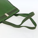 Salvatore Ferragamo Tote Bag Leather Green Gold Auth BA10613-7