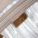 Salvatore Ferragamo Gancini Hand Bag Leather Beige Gold Auth BA10615-16