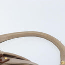 Salvatore Ferragamo Gancini Hand Bag Leather Beige Gold Auth BA10615-8