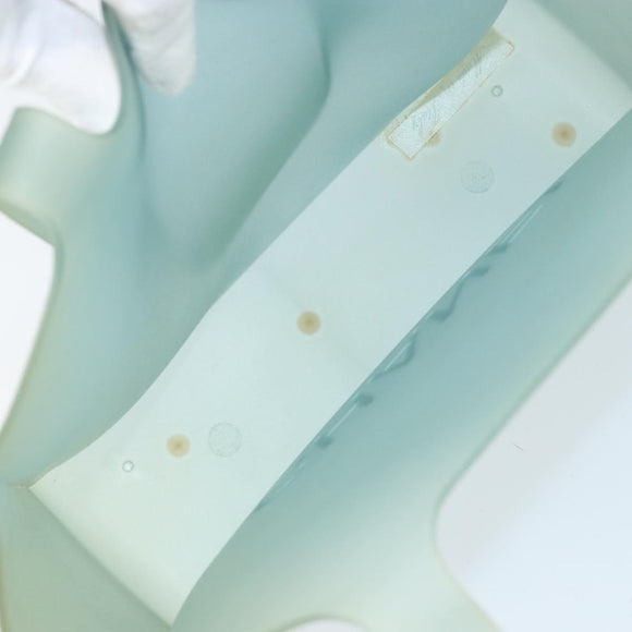 CHANEL Tote Bag Rubber Green CC Auth BA10618