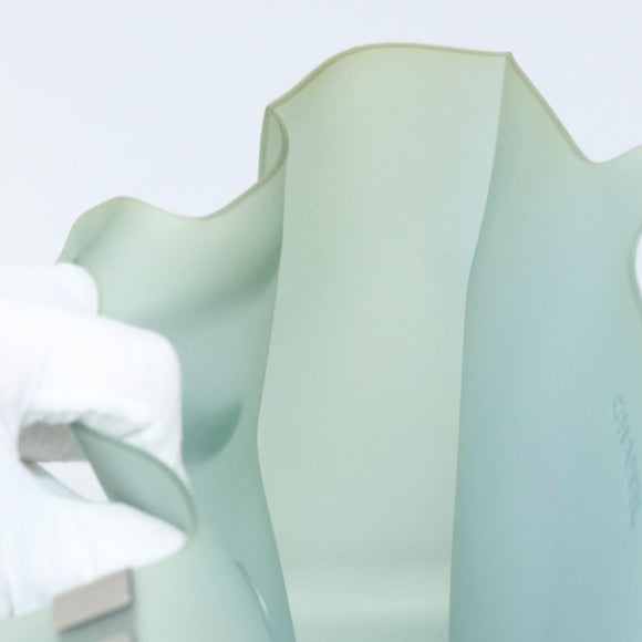 CHANEL Tote Bag Rubber Green CC Auth BA10618