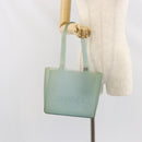 CHANEL Tote Bag Rubber Green CC Auth BA10618-19