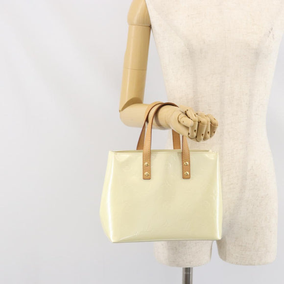 LOUIS VUITTON Monogram Vernis Reade PM Handtasche Perle M91336 LV Auth BA10619