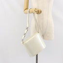Salvatore Ferragamo Vala Shoulder Bag Leather White Silver Auth BA10620-22