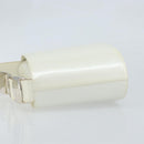 Salvatore Ferragamo Vala Shoulder Bag Leather White Silver Auth BA10620-5
