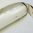 Salvatore Ferragamo Vala Shoulder Bag Leather White Silver Auth BA10620-7