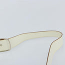 Salvatore Ferragamo Vala Shoulder Bag Leather White Silver Auth BA10620-9