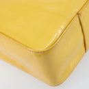 LOUIS VUITTON Monogram Vernis Columbus Tote Bag Lime Yellow M91047 Auth BA10623-16