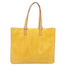 LOUIS VUITTON Monogram Vernis Columbus Tote Bag Lime Yellow M91047 Auth BA10623-13