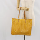 LOUIS VUITTON Monogram Vernis Columbus Tote Bag Lime Yellow M91047 Auth BA10623-23
