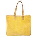 LOUIS VUITTON Monogram Vernis Columbus Tote Bag Lime Yellow M91047 Auth BA10623-2